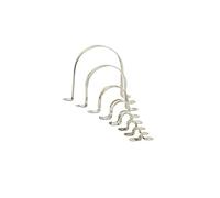 Boxonly Pipe Strap Clamp for Fixing Pipes Stainless Steel Saddle Clip U Shaped Pipe Clamp Two Hole Tube Strap Tension Clips U-Tube Ring Hose Clamp 22mm 10pcs