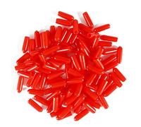 Boxonly Screw Thread Protectors PVC Rubber Round Tube Bolt Cap Plastic End Cap Cover Inner Dia.20mm Red 100Pcs
