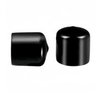 Boxonly Screw Thread Protectors PVC Rubber Round Tube Bolt Cap Plastic End Cap Cover Inner Dia.22mm Black 10Pcs