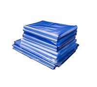 Boxonly Shrink Wrap Bags PVC Heat Shrink Wrap 23cmx30cm Single Port Heat Shrinkable Film Bag For Packaging Gifts Handmade DIY Crafts Light Blue 100PCS