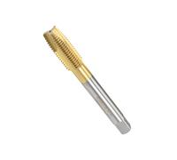 Boxonly Spiral Point Plug Threading Tap M12 x 1.5mm Thread, for Drilling and Tapping, H2 3 Flutes HSS, Titanium Coated, Round Shank with Square End Metric Screw Taps Tapping Bit, 1pcs