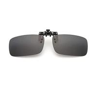 Boxonly UV400 Sunglasses Polarized Clip On Flip-up Driving Glasses Night Vision Len For Men Women Driving Hiking Fishing Outdoor Sport Black Grey
