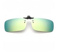 Boxonly UV400 Sunglasses Polarized Clip On Flip-up Driving Glasses Night Vision Len For Men Women Driving Hiking Fishing Outdoor Sport Yellow Green