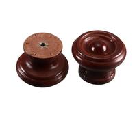 BoxonlyWood Pull Knobs 37×27 mm Single-Hole Cabinet Pulls for Dresser, Wardrobe & Kitchen Drawers with Screws Red Brown 8pcs