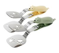 boxoon 2 Pcs Bear Food Tongs, 9.4 In Stainless Steel Grill Clamp Set, Cute Double Spatula For Frying, Kitchen Cooking Utensils