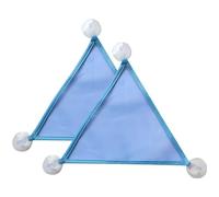 boxoon 2 Pcs Chameleon Hammock, Blue Polyester Mesh Resting Spot, 16.5 X 21.7 X 16.5 In Suction-Cup Mount For Bearded Dragons, Leopard Geckos, Reptile Lizard Lounger Bed