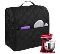 boxoon 4.5 Qt Stand Mixer Cover, Black, With Storage Pockets