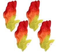 boxoon 4 Silk Fans For Dancing, 70.9 In/1.8 M Gradient Color Flags, Ideal For Worship Dance And Competitions, Long-Lasting Dance Props