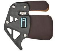 boxoon Archery Finger Tab, S Size, Adjustable Recurve Bow Finger Guard, Leather Protective Gear with CNC Aluminum Plate, Enhanced Accuracy for Competition and Practice, Comfortable Fit