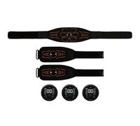 boxoon Black and Orange EMS Ab Stimulator with 3 Control Units, Portable Muscle Toner for Arms and Legs