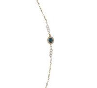 boxoon Chic Freshwater Pearl Bracelet Featuring 0.35 In Sapphire Centerpiece, 8 In Chain, Ideal Choice For Gifts, Perfect For Women'S Everyday Style
