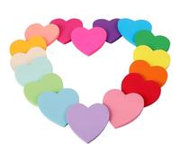 boxoon Colorful Valentine's Day 16 Pcs 2.8 X 2.8 in / 7 X 7 Cm Heart Sticky Notes Heart-Shaped Note Pads, Cute, for Little Ones, Home, Office, and Teacher Supplies