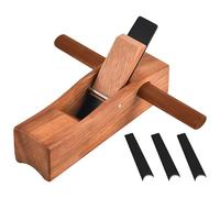 boxoon Handheld Wood Planer Tool, Half Round Design with 3 High Manganese Steel Blades, 6.7 in, Rosewood Finish for Precision Trimming