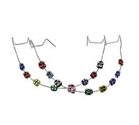 boxoon Orthodontic Educational Model with Realistic Braces, Colorful Teaching Aid for Dental Students Featuring Curved Archwire