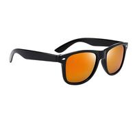 boxoon Sunglasses, Black, Mirrored Lens, Sun Protection, Lightweight Frame, Retro Style, for Men and Women