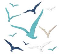 boxoon Wall Art, 11 Pieces, Beach Theme, Wooden Decor