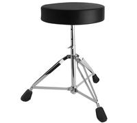 boxoon With Height Adjustment (16.7-21.7/42.4-55.1 Cm) Heavy Duty Padded Drum Stool, Foldable Drum Seat, Anti-Slip Rubber Feet For Drummers, Pianists, Guitarists, 3-Leg Base Drum Throne