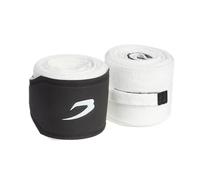 BOXRAW Boxing Hand Wraps - Handwraps for Boxing & MMA - Elasticated Bandages with Wrist Support - Quick and Easy Application - Free Carry Case - White - 4.5m