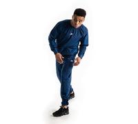 BOXRAW Hagler Professional Sauna Suit 2.0 Top & Bottoms Non Rip Sweat Suit Boxing MMA Training Gym (Navy - XS)