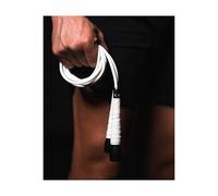 BOXROPE, A Jump Rope Made For Boxing, Tangle-Free, 15% Heavier Than A Normal PVC Rope, Adjustable, Includes Grip Tapes For More Grip, Premium Quality (White (Up to 6'2ft))