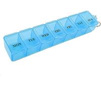 Boxsik Pill Box Organiser (Blue), 7-Day 1 Times a Day Medicine Storage Case, Weekly Tablet Pills Container for Vitamins, Supplements & Travel Medication, Safe & Portable Medicine Holder