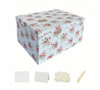 BoxSkivra 1 Pack 13x9x6 inch Keepsake Boxes with Lids Large Decorative Boxes Extra Large Keepsake Box for Wedding Bridesmaid Proposal Box with Lids，Include Crinkle Paper，Ribbon，Card & Envelop