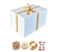 BoxSkivra White Gift Box Large 17x11x10.2 In Extra Large Gift Box with Lid