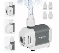 boxtech Adjustable Ultra Quiet Fountain Water Pump, 1500L/H 25W Aquarium Water Pump with Filter for Aquarium, Fish Tank, Pond, Fountains, Pool with 3 Nozzles