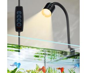 boxtech Aquarium Light LED, Fish Tank South American Lamp Meet The Requirements of Three-Colour Adjustable, Adjustable Brightness, Fast Heat Dissipation and Long Service Life (USB 3W)