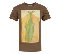 Boxtrolls Mens Brown Fish Placement Print Short Sleeved T-Shirt - Large