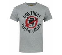 Boxtrolls Mens Grey Logo Short Sleeved T-Shirt - XX-Large