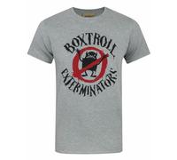 Boxtrolls Men's Short Sleeved T-Shirt (Adult Grey) in Grey | Size: 2XL Boxtrolls Grey 2XL