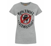 Boxtrolls Women's Adult Short Sleeved T-Shirt (Grey) in Grey | Size: Medium Boxtrolls Grey M