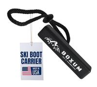Boxum Ski Boots Carrier Strap with Thermoplastic Handle & Durable Nylon Cord - Lightweight Ski Boot Holder & Tote for Easy Transport - Compact Snow Sports Equipment Accessory Made in USA