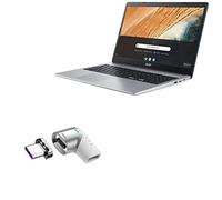 BoxWave Adapter Compatible with Acer Chromebook 315 (CB315-3HT) - MagnetoSnap PD Angle Adapter, Magnetic Charging Connector Device Saver - Metallic Silver