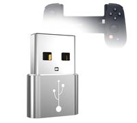 BoxWave Adapter Compatible with Backbone One (Android) - USB-A to C PortChanger (5-Pack), Type-C OTG Convert Charging Data Adapter - Metallic Silver