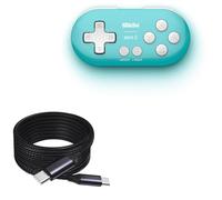 BoxWave Cable Compatible with 8BitDo Zero 2 - DirectSync PD Cable (10ft) - USB-C to USB-C (100W), Long Type C Braided Nylon Alloy Fast Charge - Jet Black