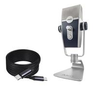 BoxWave Cable Compatible with AKG Lyra - DirectSync PD Cable (10ft) - USB-C to USB-C (100W), Long Type C Braided Nylon Alloy Fast Charge - Jet Black