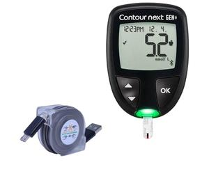 BoxWave Cable Compatible with Ascensia Diabetes Care Contour Next GEN - miniSync, Retractable, Portable Sync Cable