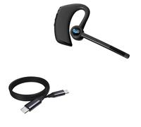 BoxWave Cable Compatible with BlueParrott M300-XT - DirectSync PD Cable (3ft) - USB-C to USB-C (100W), Type C Braided Charge and Fast Sync - Jet Black