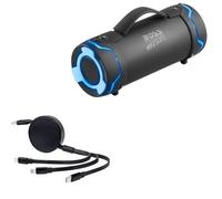 BoxWave Cable Compatible with BOSS Audio Tube - AllCharge PD miniSync (100W), Retractable High-Speed Charging Portable USB Cable - Jet Black