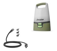 BoxWave Cable Compatible with Energizer Vision LED Camping Lantern - MagnetoSnap PD AllCharge Cable (100W), Magnet Charging Braided USB Type-C Micro - Jet Black