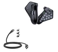 BoxWave Cable Compatible with GameSir F7 Claw Tablet - MagnetoSnap PD AllCharge Cable (100W), Magnet Charging Braided USB Type-C Micro - Jet Black