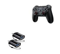 BoxWave Cable Compatible with GameSir T3 - USB-C to A PortChanger (2-Pack), USB Type-C OTG USB Portable Keychain - Slate Black