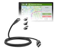 BoxWave Cable Compatible with Garmin DriveSmart 66 - MagnetoSnap PD AllCharge Cable (100W), Magnet PD 100W Charging Cable USB Type-C Micro USB for Garmin DriveSmart 66 - Jet Black