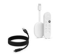 BoxWave Cable Compatible with Google Chromecast with TV - DirectSync - USB 3.0 A to USB 3.1 Type C, USB C Charge and Sync Cable - 6ft - Black