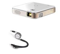 BoxWave Cable Compatible with Kodak Luma 150 Portable Wireless Projector - AllCharge miniSync, Retractable, Portable USB Cable - Jet Black