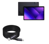 BoxWave Cable Compatible with Leia Lume Pad 2 - DirectSync PD Cable (10ft) - USB-C to USB-C (100W), Long Type C Braided Nylon Alloy Fast Charge - Jet Black