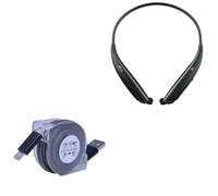 BoxWave Cable Compatible With LG Tone Ultra SE (HBS-835S) - miniSync, Retractable, Portable Sync Cable