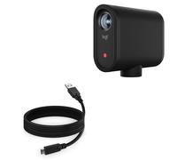 BoxWave Cable Compatible with Logitech Mevo Start - DirectSync - USB 3.0 A to USB 3.1 Type C, USB C Charge and Sync Cable - 6ft - Black